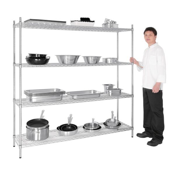Vogue Flat Pack 4 Shelf Unit - 1830x1830x460mm - Image 3