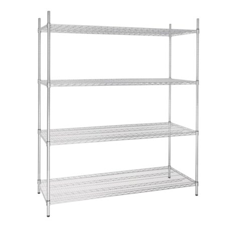 Vogue Flat Pack 4 Shelf Unit St/St - 610x1520mm