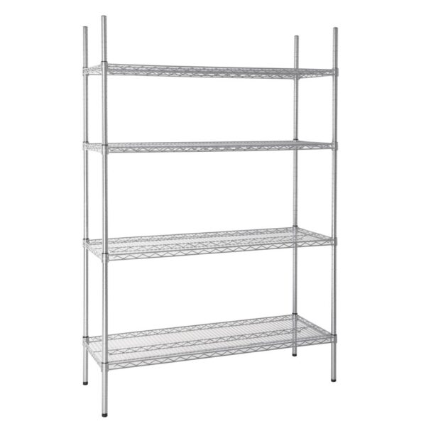 Vogue Flat Pack 4 Shelf Unit - 1220x460x1830mm
