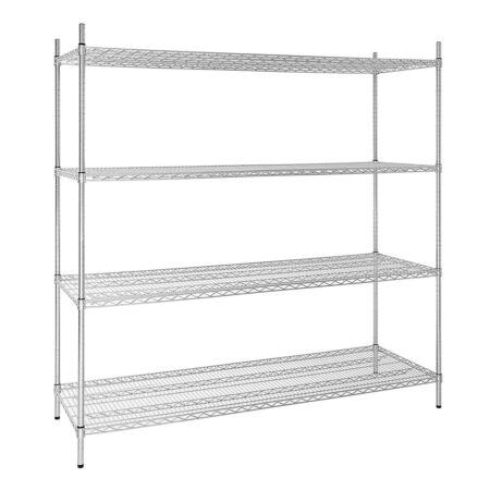 Vogue Flat Pack 4 Shelf Unit St/St - 610x1830mm