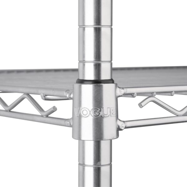 Vogue Flat Pack 4 Shelf Unit St/St - 610x1830mm - Image 4