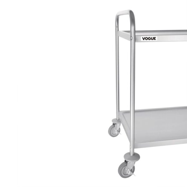 Vogue 2 Tier Flat Pack Trolley St/St - 855Lx535Wx940mmH - Image 4