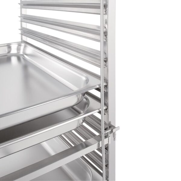 Vogue Gastronorm 2/1 Racking Trolley (15 Level) - Image 4