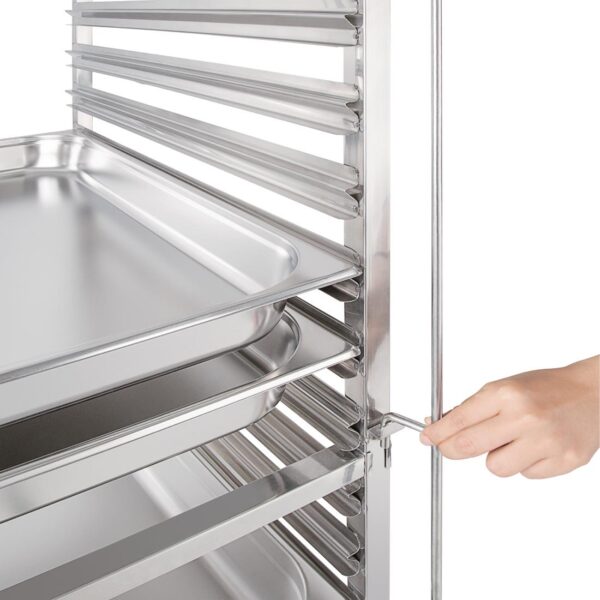 Vogue Gastronorm 2/1 Racking Trolley (15 Level) - Image 5