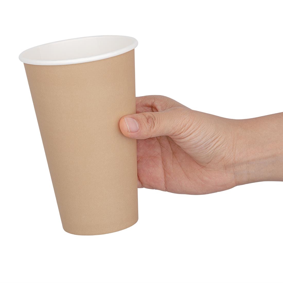 Fiesta Recyclable Hot Cup Single Wall Kraft 16oz (Sleeve 50) - Image 3