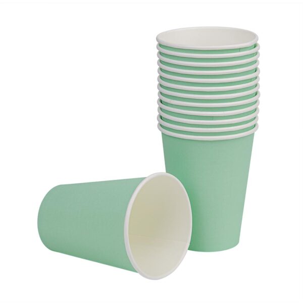 Fiesta Recyclable Hot Cup Single Wall Aqua 12oz (Sleeve 50) - Image 2