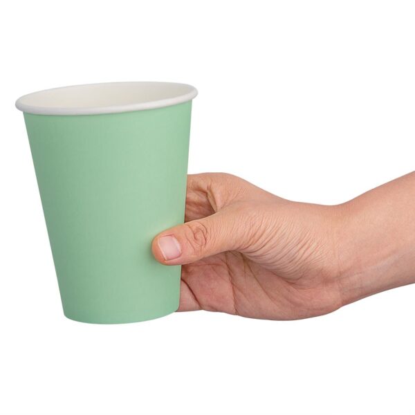 Fiesta Recyclable Hot Cup Single Wall Aqua 12oz (Box 1000) - Image 3