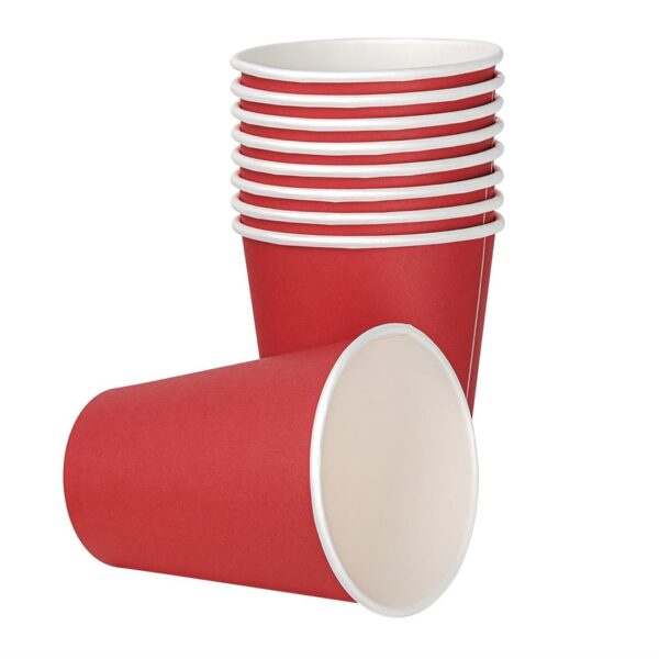 Fiesta Recyclable Hot Cup Single Wall Red 12oz (Sleeve 50) - Image 2