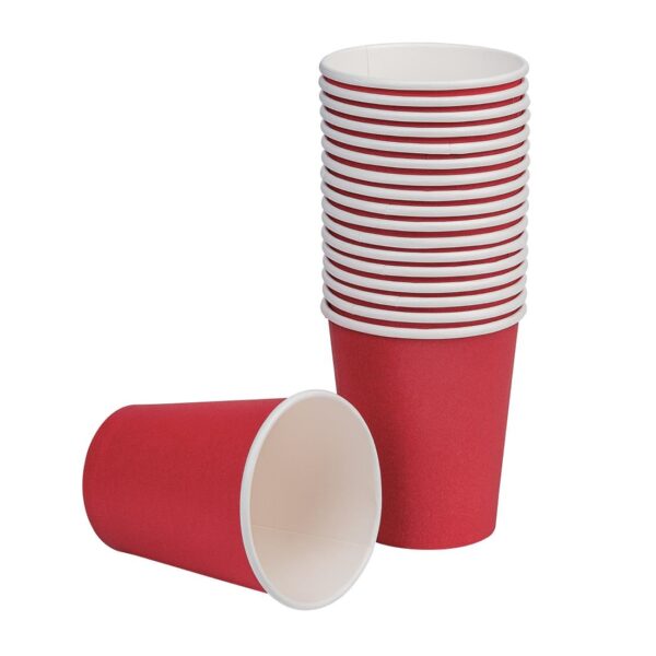 Fiesta Recyclable Hot Cup Single Wall Red 8oz (Box 1000) - Image 2
