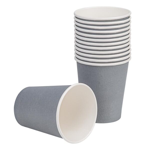 Fiesta Recyclable Hot Cup Single Wall Charcoal 8oz (Box 1000) - Image 2