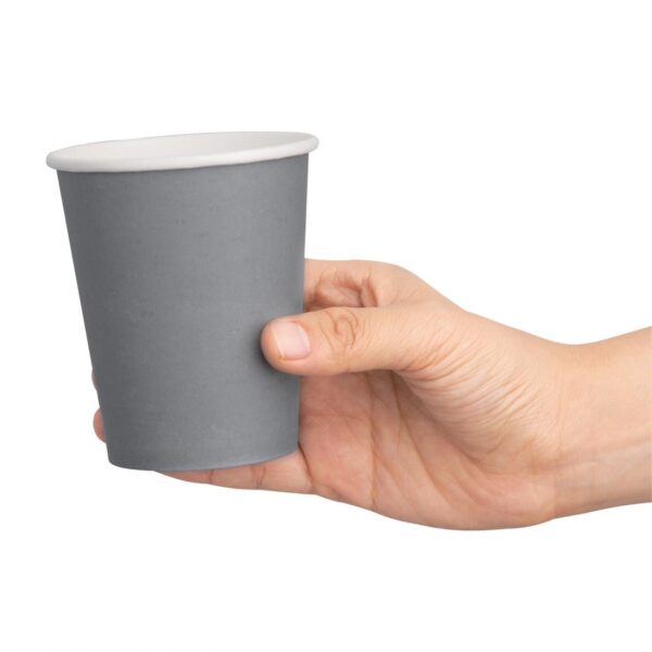 Fiesta Recyclable Hot Cup Single Wall Charcoal 8oz (Box 1000) - Image 3
