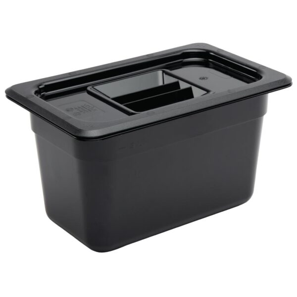 Vogue Black Polycarbonate - GN 1/4 150mm - Image 3