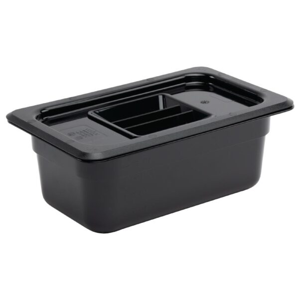 Vogue Black Polycarbonate - GN 1/4 100mm - Image 3
