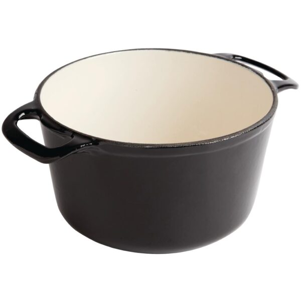 Vogue Round Casserole Black - 205mm 3 1/5Ltr 108fl oz - Image 2