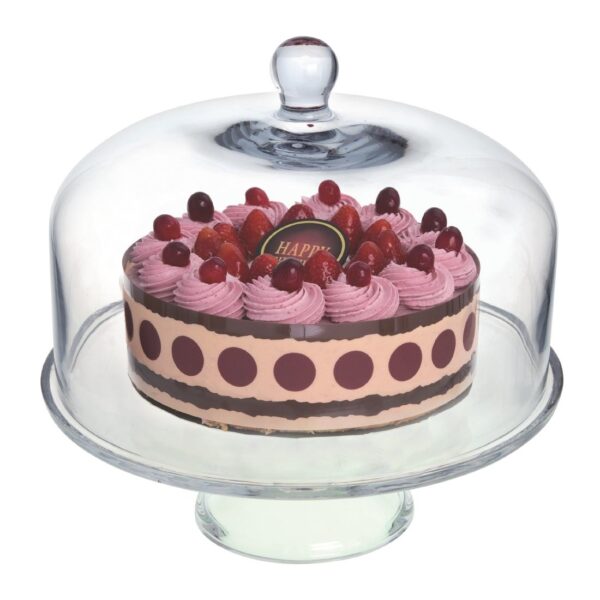 Olympia Glass Cake Stand Dome for Base CS013 - 285x200mm 11 1/5x 7 9/10" - Image 3
