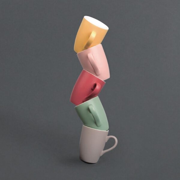 Olympia Matt Pastel Porcelain Mug Green - 340ml 12oz (Box 6) - Image 3