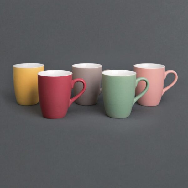 Olympia Matt Pastel Porcelain Mug Green - 340ml 12oz (Box 6) - Image 4
