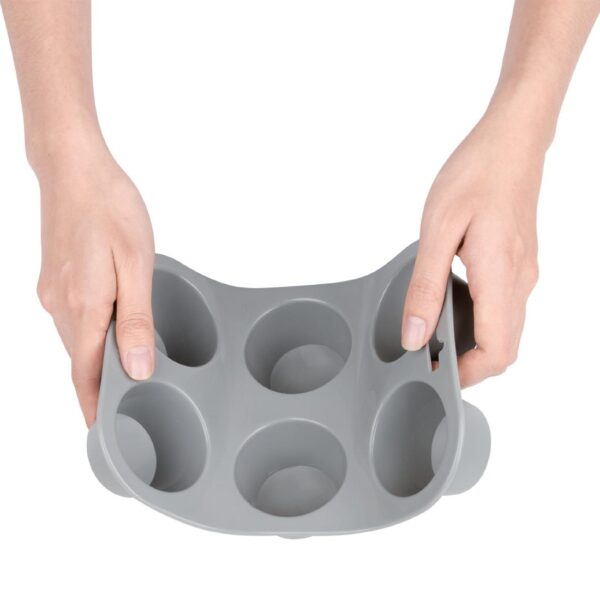 Vogue Silicone High Heat Flexible Muffin Tray (6 Cup) - Image 2