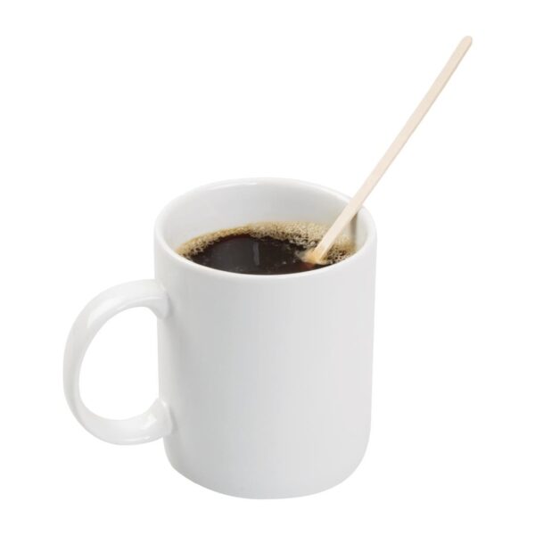Fiesta Compostable Birch Wooden Coffee Stirrer - 190mm (Pack 1000) - Image 2