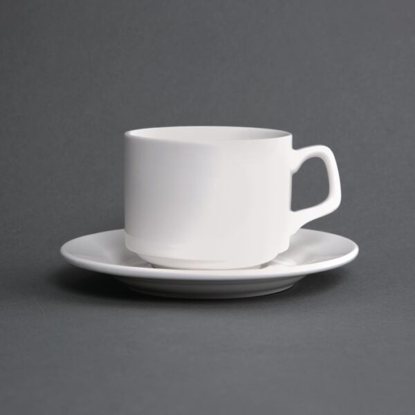 Olympia Lumina Stacking Cup fits Saucer CD646 200ml 7oz (Box 6) - Image 3