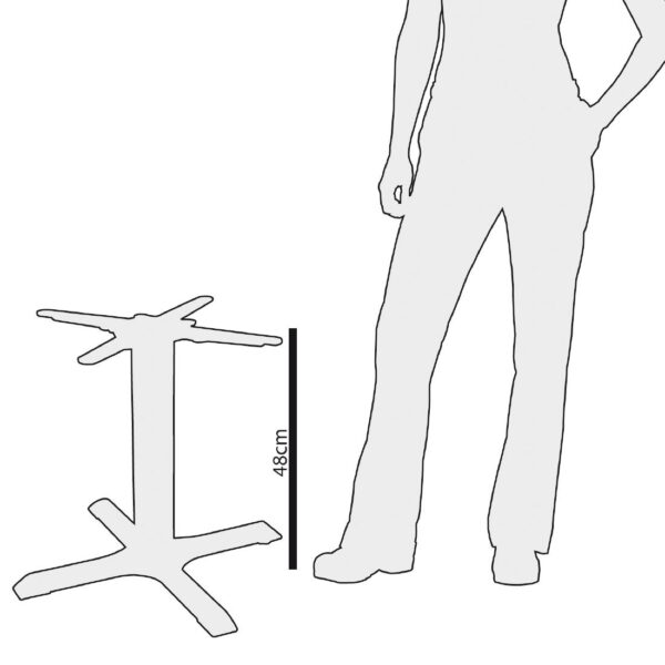 Bolero Budget Coffee Height Table Base - Image 3