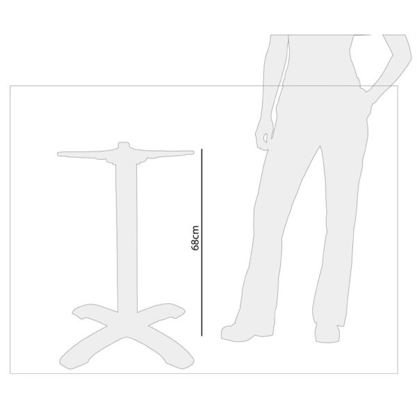 Bolero Aluminium 4 leg Table Base - Image 2