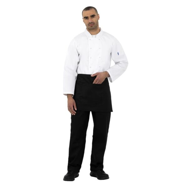 Whites Short Bistro Apron Black - 750x373mm 29.5x14.7" - Image 3