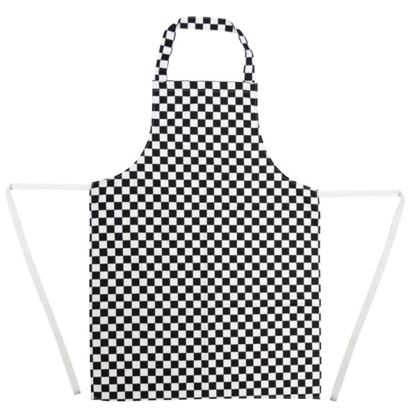 Whites Bib Apron Polycotton Black/White Check - Image 3