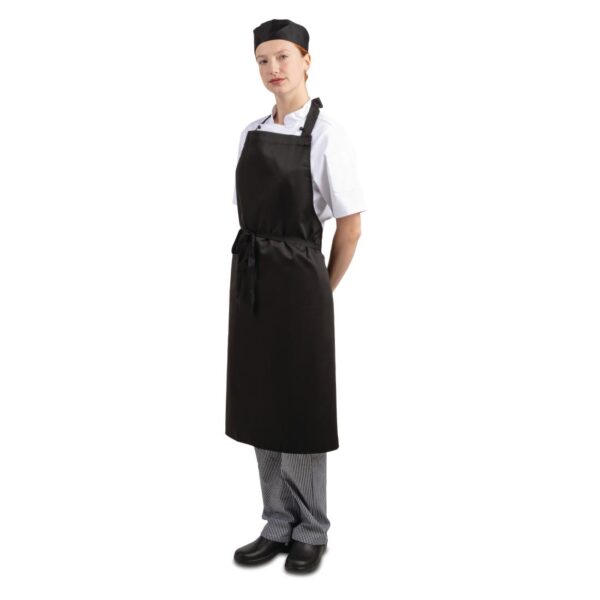 Whites Bib Apron Polycotton Black - Image 3