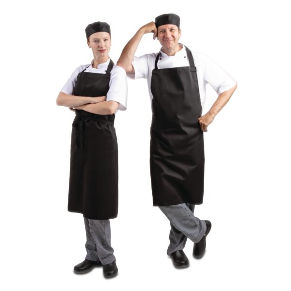 Whites Bib Apron Polycotton Black - Image 4