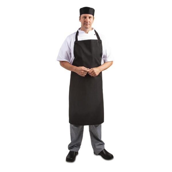 Whites Bib Apron Polycotton Black - Image 6