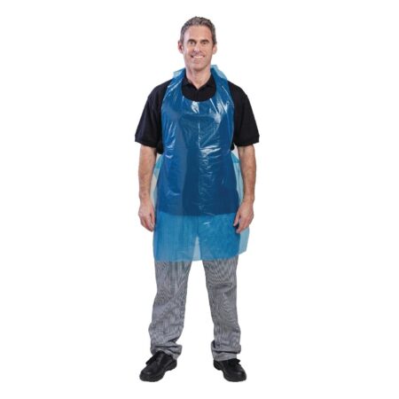 Disposable Aprons Blue Polythene (Bag 100)