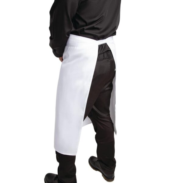 Whites Regular Waist Apron White Polycotton - 36x30" Long - Image 6
