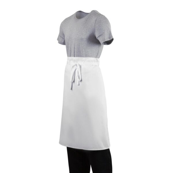 Whites Regular Waist Apron White Polycotton - 36x30" Long - Image 8