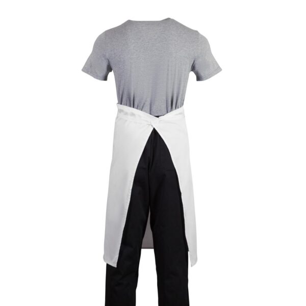 Whites Regular Waist Apron White Polycotton - 36x30" Long - Image 9