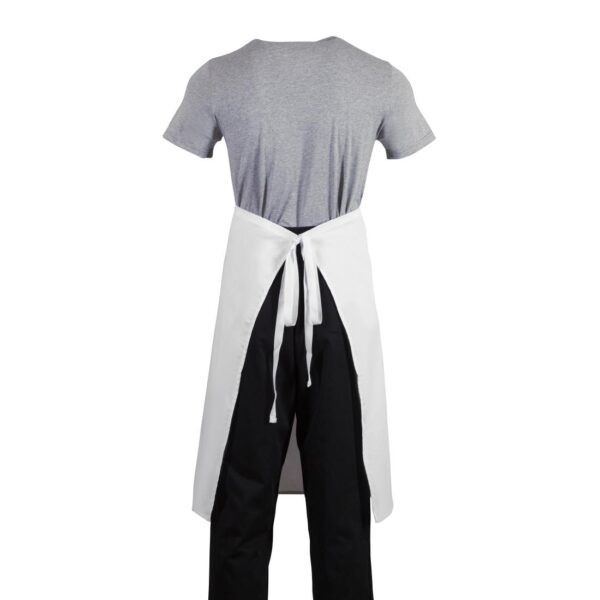 Whites Regular Waist Apron White Polycotton - 36x30" Long - Image 10