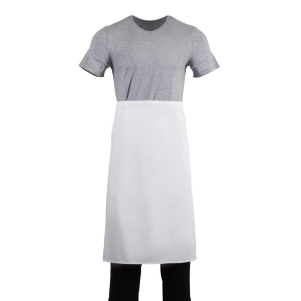 Whites Regular Waist Apron White Polycotton - 36x30" Long - Image 11