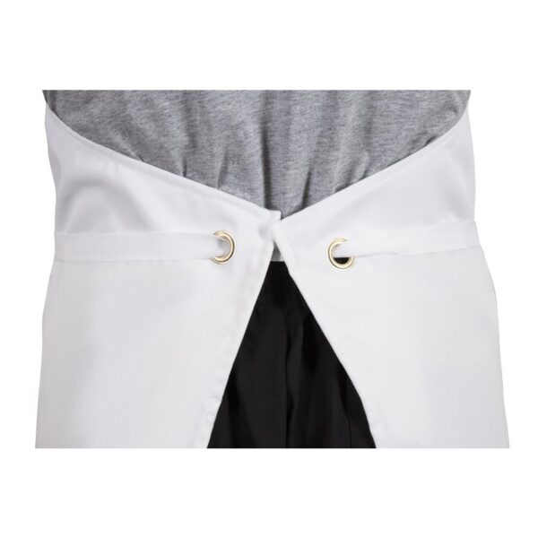 Whites Bib Apron White with Eyelets Polycotton Extra Large - 36-42" - Image 6