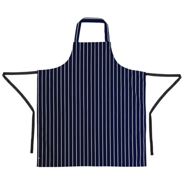 Whites Bib Apron Blue/White Butchers Stripe - 889-1016mm - Image 3