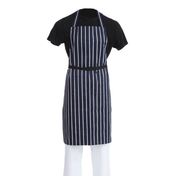 Whites Bib Apron Blue/White Butchers Stripe - 711-965mm