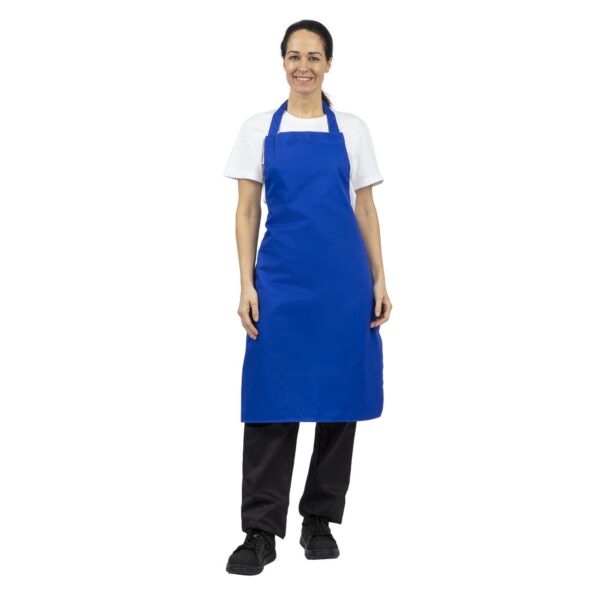 Whites Bib Apron Polycotton Blue - Image 2