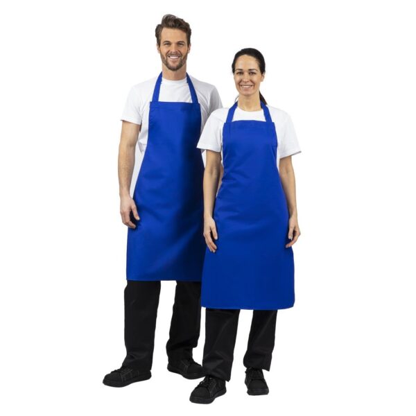 Whites Bib Apron Polycotton Blue - Image 5