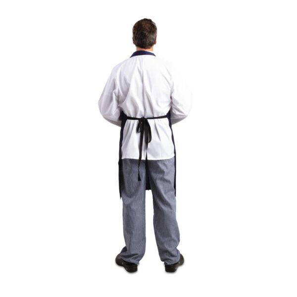 Whites Bib Apron Polycotton Navy Blue - Image 4