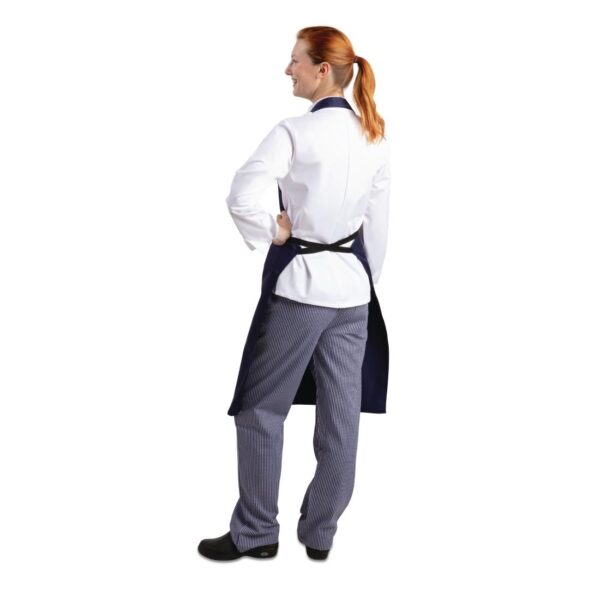 Whites Bib Apron Polycotton Navy Blue - Image 6
