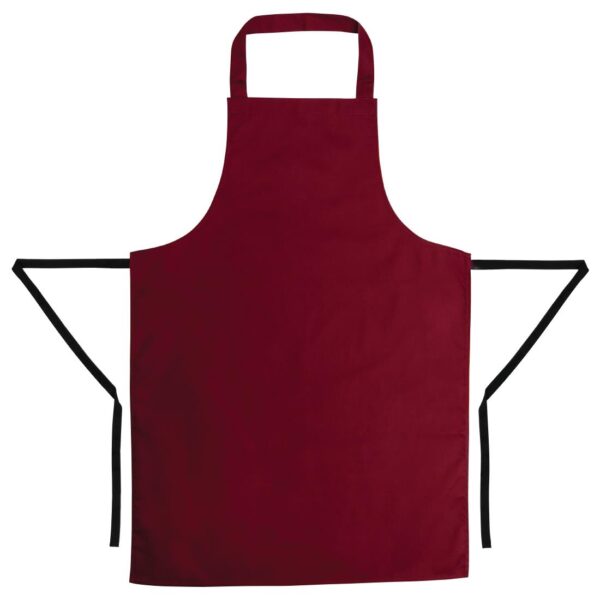 Whites Bib Apron Polycotton Burgundy - Image 6