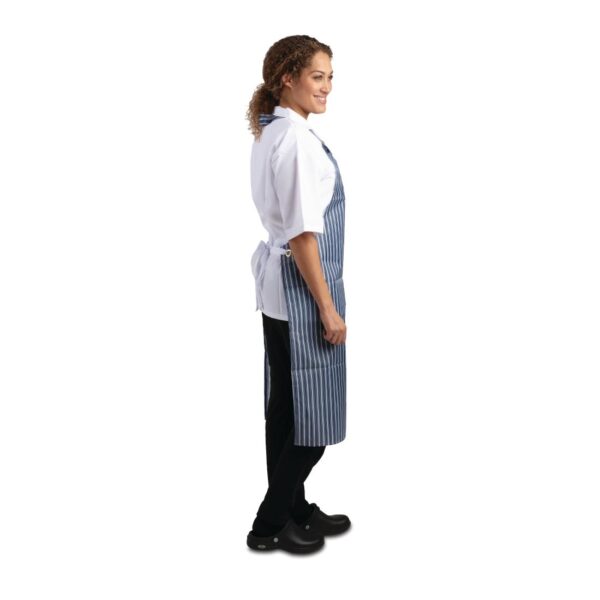 Whites Water Resistant Apron Blue/White Stripe - Image 3