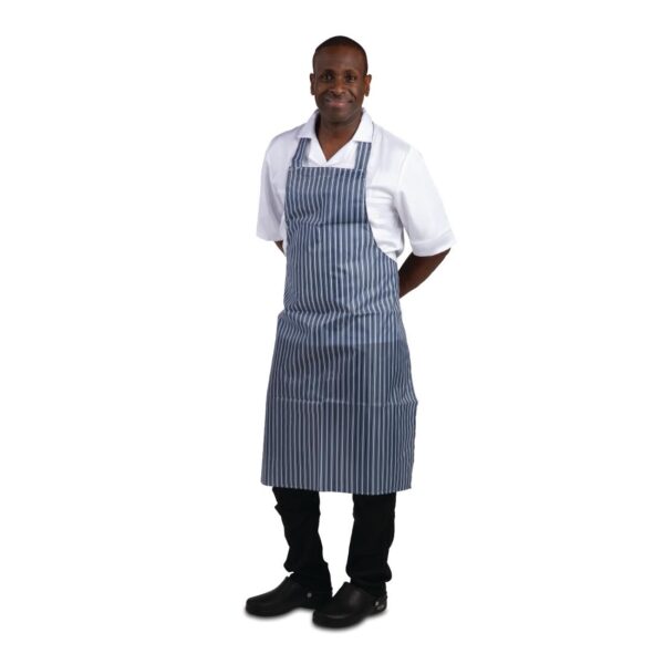 Whites Water Resistant Apron Blue/White Stripe - Image 5