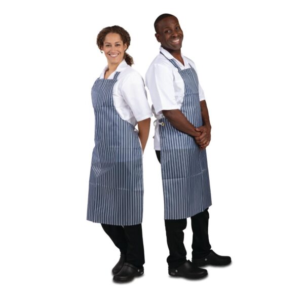 Whites Water Resistant Apron Blue/White Stripe - Image 7