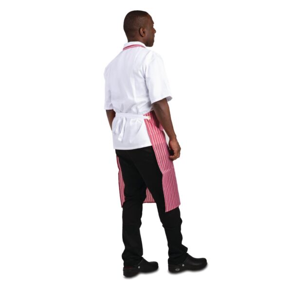 Whites Water Resistant Apron Red/White Stripe - Image 4