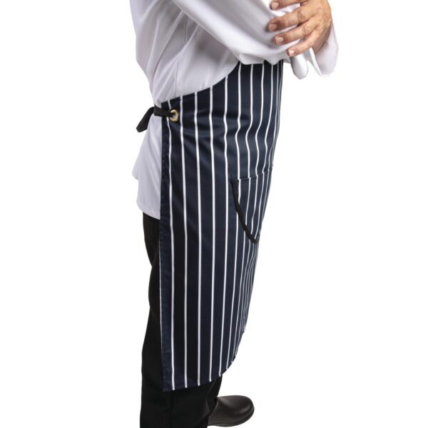 Whites Bib Apron Blue/White Butchers Stripe - 889-1016mm - Image 4